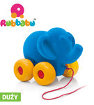 Zabawka do ciagnięcia sensoryczny słóń niebieski Rubbabu
