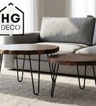 Metalowa noga hairpin do stolika kawowego dwa pręty noga loftowa DP40 cm