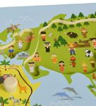 Układanka z uchwytami mapa świata dla dzieci Adam Toys