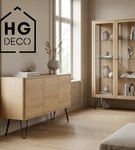 Metalowa noga do szafki / komody / pufy / czarna DP25 cm