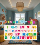 Tablica dydaktyczna z literkami i cyferkami Woody