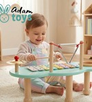 Stolik muzyczny cymbałki i bębenek drewniana zabawka muzyczna ADAM TOYS