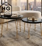 Metalowa noga twist hairpin do stolika kawowego dwa pręty noga złota DX40 cm