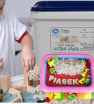 Piasek kinetyczny 3 kg + foremki literki + piaskownicą ADAM TOYS