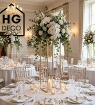 Metalowy kwietnik stojak na kwiatek nowoczesny kwietnik złoty TOWER 100 cm