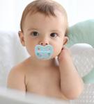 Smoczek z kauczuku dla niemowląt okrągły 0-3m Baby Blue Hevea