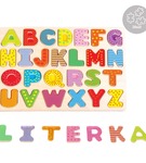Puzzle drewniane układanka alfabet - duże litery Lelin