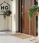 Metalowy kwietnik stojak na kwiatek nowoczesny kwietnik złoty TOWER 100 cm