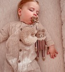 Smoczek okrągły 3-36m zestaw 2 sztuk Sand & Tan Beige Hevea Planet