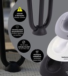 Noga meblowa metalowa noga do stolika kawowego FIN 40 cm czarna