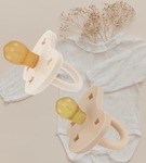 Smoczek okrągły 3-36m  zestaw 2 sztuki White & Sand Hevea