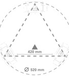 Stelaż noga do stolika kawowego STAR 40 cm złota