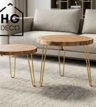 Hairpin noga metalowa dwunoga do stolika kawowego do ławy złota DP50 cm