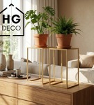 Metalowy kwietnik stojak na kwiatek nowoczesny kwietnik złoty TOWER 40 cm