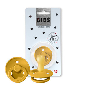 Smoczek kauczukowy uspokajający BIBS Mustard S