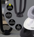 Metalowa noga do szafki / komody / pufy / czarna DP25 cm