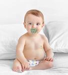 Smoczek dla niemowląt okrągły 3-36m Moss Green Hevea