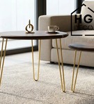 Hairpin noga metalowa dwunoga do stolika kawowego do ławy złota DP50 cm