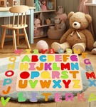 Puzzle drewniane układanka alfabet - duże litery Lelin