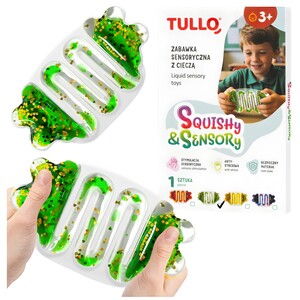 Zabawka sensoryczna z cieczą gniotek zielona squishy Tullo