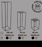 Metalowy kwietnik stojak na kwiatek nowoczesny kwietnik złoty TOWER 100 cm