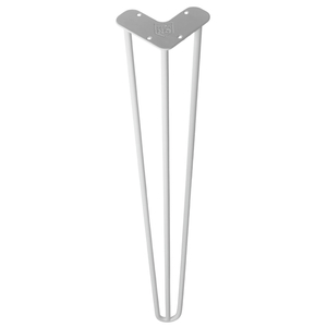 Noga do stołu metalowa hairpin trójnoga TL 70cm biała