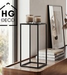 Kwietnik stojący metalowy czarny loftowy stojak na kwiaty pojedynczy 45cm