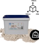Piasek kinetyczny 3 kg + foremki literki + piaskownicą ADAM TOYS