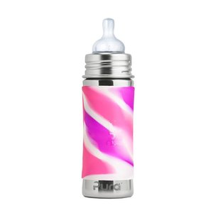 Butelka ze smoczkiem 325 ml, różowa swirl PURA