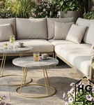 Nowoczesna złota noga do stolika kawowego solidny metalowy stelaż RING 40 cm