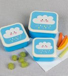 Zestaw lunchbox pudełka na przekąski 3 szt. chmurka REX LONDON