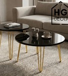 Metalowa noga hairpin legs do stolika kawowego trzy pręty noga złota TL50 cm