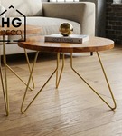 Noga meblowa metalowa noga do stolika kawowego FIN 40 cm złota Zestaw 3 szt.