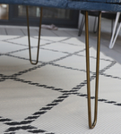Noga metalowa stołowa hairpin DP 40 cm stare złoto