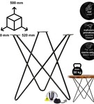 Stelaż noga do stolika kawowego STAR 50 cm czarna