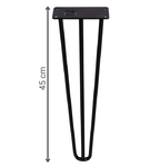 Metalowa noga stołowa Hairpin 45 cm HG DECO