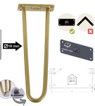 Metalowa noga do szafki / komody / pufy / złota DP25 cm