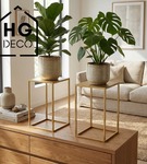 Metalowy kwietnik stojak na kwiatek nowoczesny kwietnik złoty TOWER 40 cm