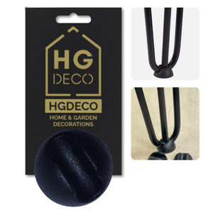 Podkładka ochronna czarna z tworzywa pod nogi meblowe hairpin HGDECO