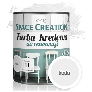 Farba restauracyjna kredowa 1,0 L biała Space Creation