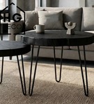 Metalowa noga hairpin do stolika kawowego dwa pręty / noga loftowa / czarna DP50 cm