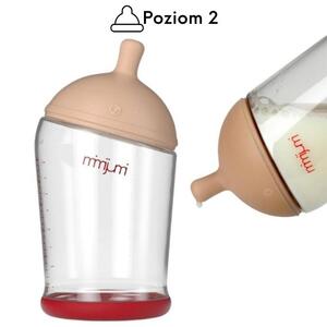 Butelka do karmienia dla niemowląt 240 ml poziom 2 Mimijumi