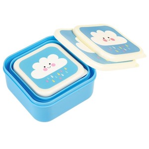 Zestaw lunchbox pudełka na przekąski 3 szt. chmurka REX LONDON