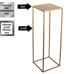 Metalowy kwietnik stojak na kwiatek nowoczesny kwietnik złoty TOWER 70 cm