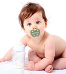 Smoczek dla niemowląt okrągły 3-36m Moss Green Hevea