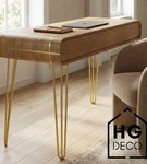 Metalowa noga hairpin legs do stołu biurka trzy pręty noga złota TL70 cm