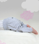 Spodnie niemowlęce bawełniane od 0 m-ca szare Lamama
