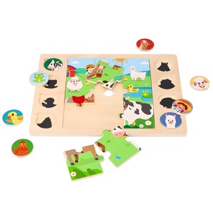 Puzzle układanka 2w1 farma odszukaj cień Viga