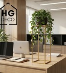 Metalowy kwietnik stojak na kwiatek nowoczesny kwietnik złoty TOWER 70 cm