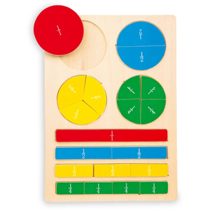 Puzzle układanka do nauki ułamków matematyka dla dziecka